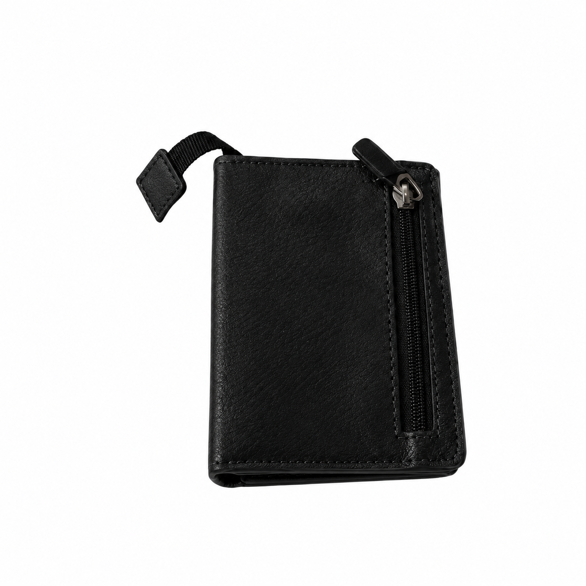 PU Bifold Leather Wallet & Pop up card holder with Coin Zipper