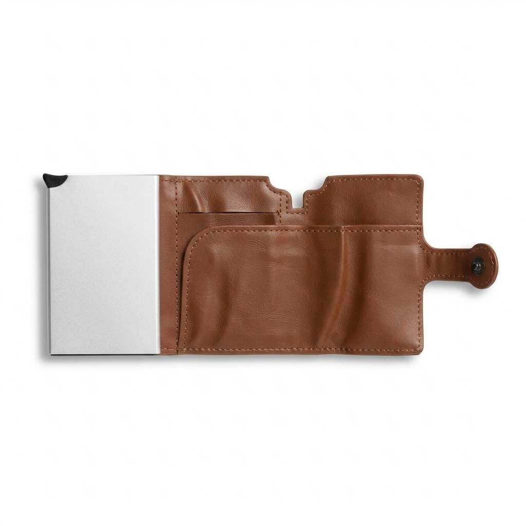 Popup strap wallet maroon Pakistan side view